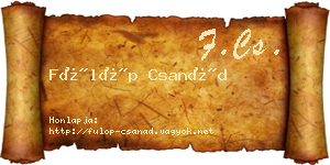 Fülöp Csanád névjegykártya